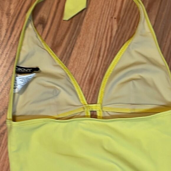 DKNY Yellow Halter Swimsuit , one piece, 8 - Picture 6 of 7